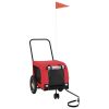 Pet Bike Trailer Red and Black Oxford fabric, iron, PVC Durable