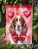 Welsh Springer Spaniel My Valentine Garden Flag Mailbox Flag Decorative Yard Flag Banner Outside Patio Artwork Yard Flower Beds, Garden Size