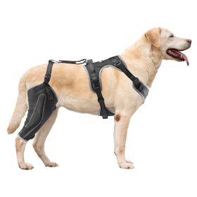VEVOR Dog Knee Brace for Torn ACL, Dog Leg Brace with Adjustable Hinge Stabilizer, Pet Knee Support Harness for Right Hind Leg, Pain Relief