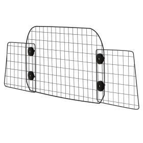 VEVOR Dog Car Barrier, 35.4"-60.6" Adjustable Car Divider for Trunk Cargo Area, Universal-Fit Back Seat Heavy-Duty Wire Mesh Dogs Separator Guard Net