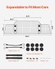 VEVOR Dog Car Barrier, 35.4"-60.6" Adjustable Car Divider for Trunk Cargo Area, Universal-Fit Back Seat Heavy-Duty Wire Mesh Dogs Separator Guard Net
