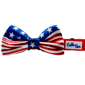 Cutie Ties Dog Bow Tie (Color: USA, size: One Size)