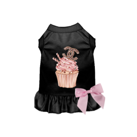 Chewnel Cupcake Dress (Color: Black, size: large)