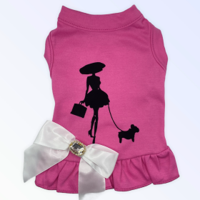 Classy Lady and Frenchie (Color: Hot Pink, size: X Large)