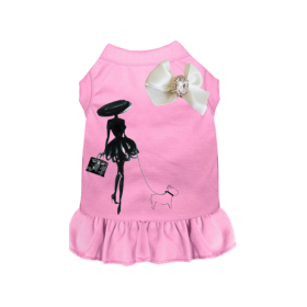 Classy Lady and Frenchie (Color: Light Pink, size: X Small)