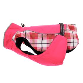 Dog Alpine All-Weather  Coat (Color: Raspberry Plaid, size: X-Small)