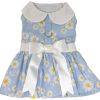 Dog Blue Daisy Dress with Matching Leash