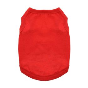Dog Cotton Tank (Color: Flame Scarlet Red, size: X-Small)