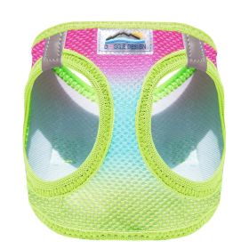 Dog Choke Free Harness American River Ombre Collection (Color: Rainbow, size: large)