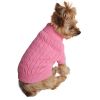 Dog Cable Knit Sweater Combed Cotton