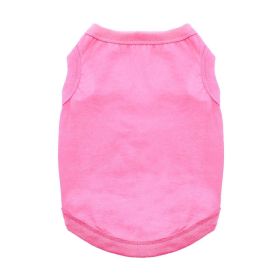 Dog Cotton Tank (Color: Carnation Pink, size: 3X-Large)