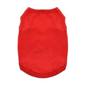 Dog Cotton Tank (Color: Flame Scarlet Red, size: 3X-Large)