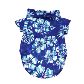 Dog Hawaiian Camp Shirt (Color: Vintage Hibiscus, size: XX-Small)