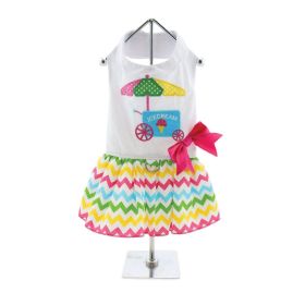 Dog Ice Cream Cart Dress with Matching Leash (size: small)