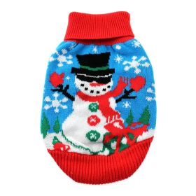 Dog Holiday Sweater Ugly Snowman (size: medium)