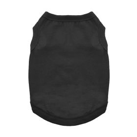 Dog Cotton Tank (Color: Jet Black, size: large)