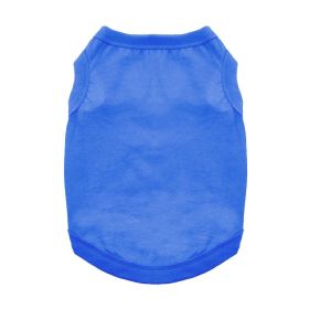 Dog Cotton Tank (Color: Nautical Blue, size: large)