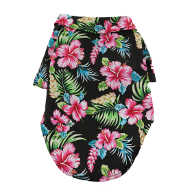 Dog Hawaiian Camp Shirt (Color: Paradise Nights, size: medium)