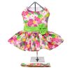 Dog Pink Hawaiian Floral Harness Dress with Matching Leash