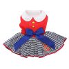 Dog Sailor Girl Dress with Matching Leash