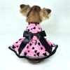 Dog Dress All Aflutter Pink and Black