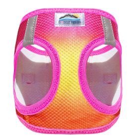 Dog Choke Free Harness American River Ombre Collection (Color: Raspberry Pink and Orange, size: X-Small)