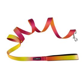 Leash American River Ombre (Color: Raspberry Pink and Orange, size: 1 inch wide x 6 feet long)