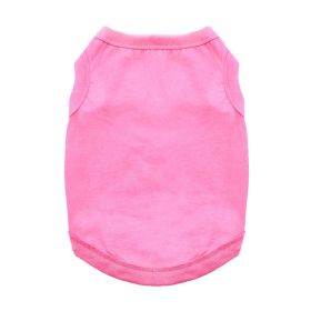 Dog Cotton Tank (Color: Carnation Pink, size: small)