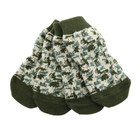 Dog Non-Skid Socks (Color: Green Camo, size: small)