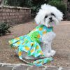 Dog Harness Pineapple Luau  Dress with Matching Leash