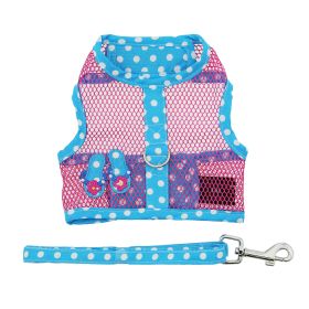 Dog Cool Mesh Harness Under the Sea Collection (Color: Pink and Blue Flip Flop, size: medium)