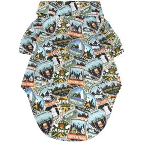 Dog Hawaiian Camp Shirt (Color: Camping Adventure, size: small)