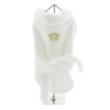 Dog Bathrobe by Doggie Design White Gold Crown Cotton