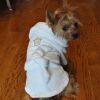 Dog Bathrobe by Doggie Design White Gold Crown Cotton